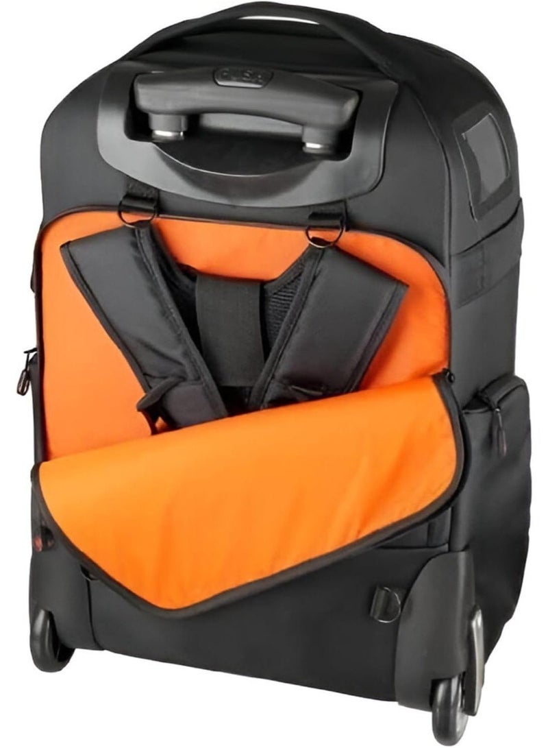 حقيبة كاميرا احترافية 2 في 1 على شكل حقيبة ظهر وعربة بعجلات | حقيبة كاميرا DSLR مزودة بعجلات مع حجرة مخصصة للابتوب، وحامل ثلاثي القوائم (ترايبود)، وفواصل داخلية مبطنة مقاومة للصدمات | حقيبة تصوير احترافية مقاومة للماء - Image 2